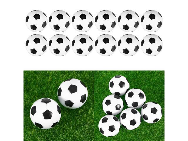 12pcs 36MM Foosball Table Replacement Black and White Tabletop Soccer Balls Game Table Size
