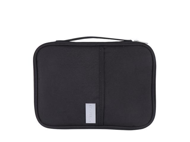 Waterproof Travel Passport Holder Document Organizer Bag Handy Long Wallet Passport Pouch Black Size L