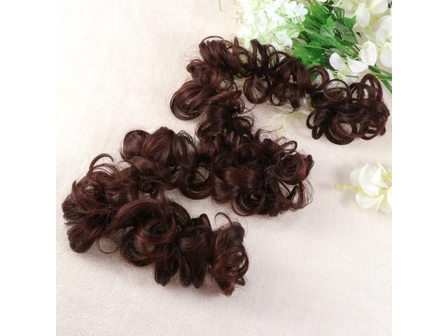 Hair Bun Extensions Wavy Curly Messy Donut Hair Chignons Twining Hair Piece Hairpiece for Women Girls(Flaxen)