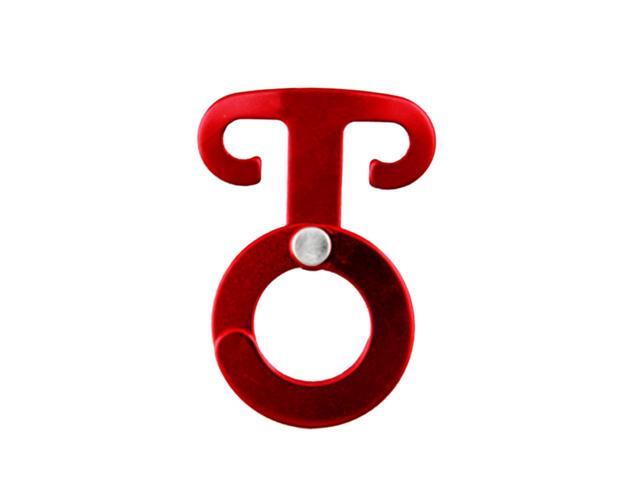 4 PCS Outdoor Camping Tent Peg Aluminum Guyline Cord Adjuster Rope Hanger Hook for Camping Hiking Backpacking Outdoor Activity (Red)