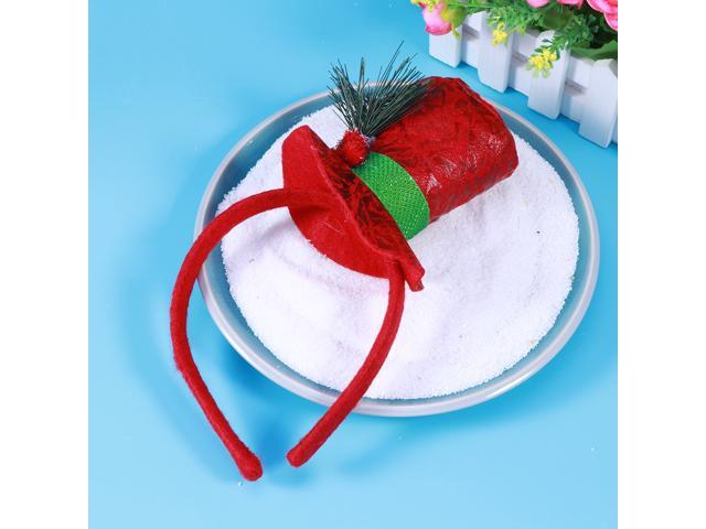 Top Hat Headband Glittery Hairband for Christmas Party Decoration Christmas Costume Hair Accessories