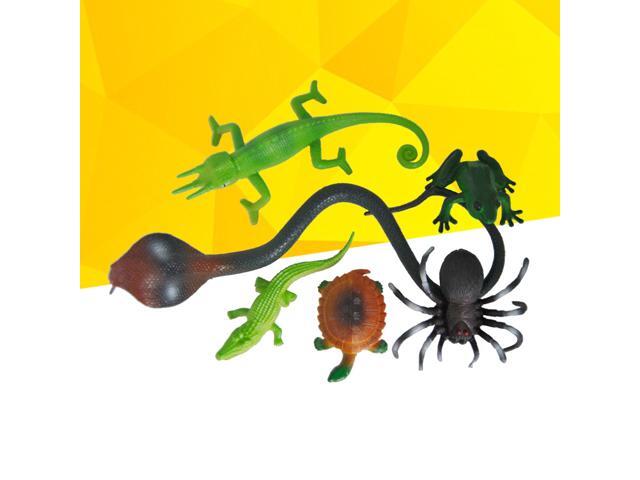 6pcs Plastic Realistic Animal Toys Fake Animals Educational Toys Halloween Party Favors and Decoration for Kids Toddlers