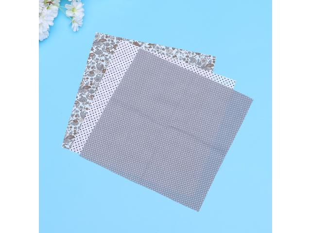 7PCS 25x25cm Creative Printing Patchwork Cloth Sewing Cotton Fabric Handmade Cotton Cloth DIY Accessories for Women Girls Kids (Grey)
