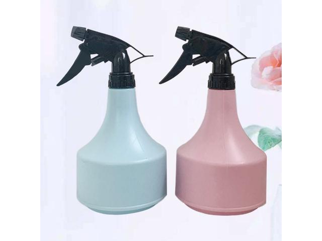 2pcs Plastic Spray Bottles Refillable Adjustable Head Hairdressing Sprayer Watering Can Gardening Tool (Random Color)