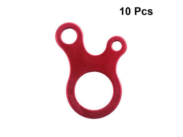 10 PCS Aluminum Guyline Cord Adjuster Rope Hanger Hook for Outdoor Camping Tent Peg Hiking Backpacking Outdoor Activity (Red)