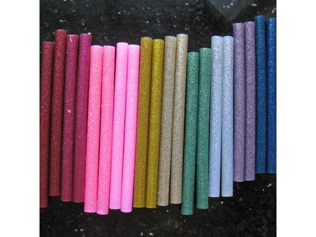 100pcs Convenient Glitter Glue Sticks Colorful Adhesive Hot Mini Melt Glue Sticks for Daily Use