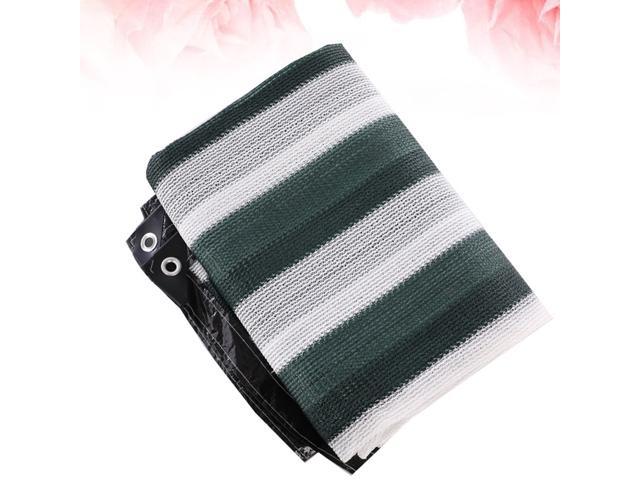 Stripe Pattern Outdoor Sunscreen Net Sun Cloth Heat Insulation Sun Block Screen for Garden Yard Patio Terrace Roof - 4x3m