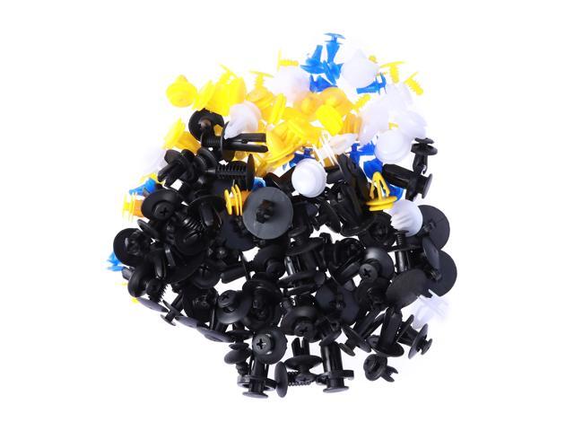 100 Pcs Nylon Automotive Push Pins Bumper Fastener Rivet Clips Car Push Type Rivet Pin Clips (12 Species)