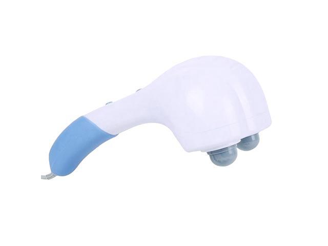 Multifunctional Double Head Powerful Handheld Full Body Electric Percussion EU Plug (White)