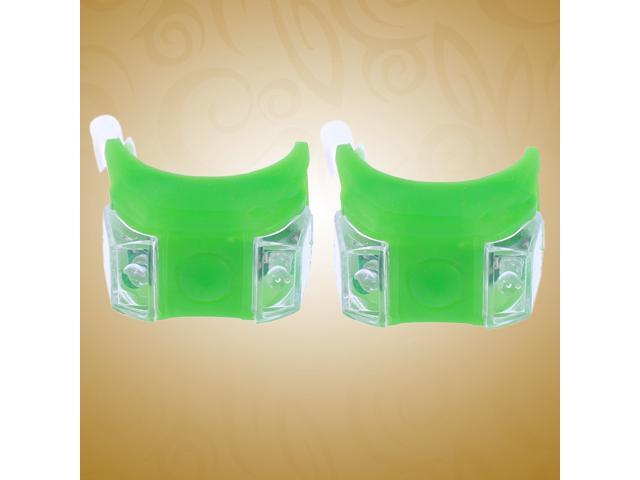 4 PCS LED Front Light Silicone Bike Rear Light Tail Lamp Waterproof Cycling Flash Safety Light MTB Accessories (Green)