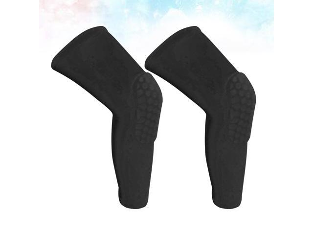 2 Pcs Sports Knee Pads Men Running Basketball Fitness Meniscus Anti-injury Knee Protector Warm Protective Gear - S (Black)