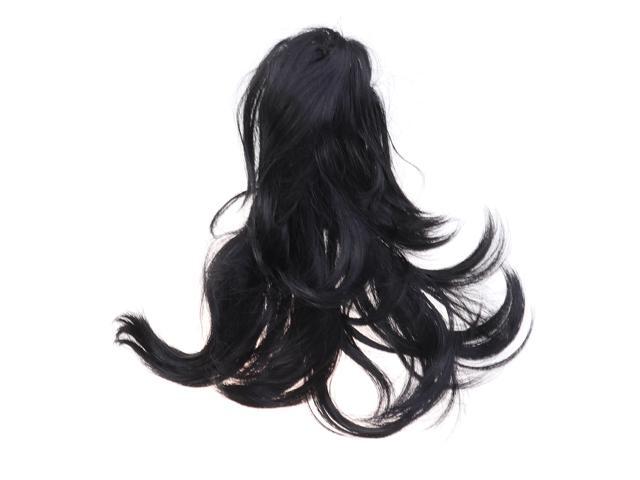 Short Wavy Ponytail Hair Extension Nature Looking Heat-Resisting Clip in Claw Synthetic Updo Chignons Hairpiece(1#)