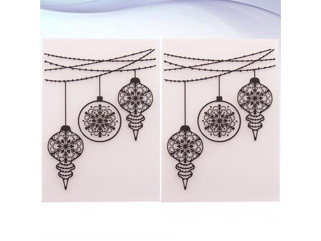 2pcs Pendant Shape DIY Bump Embossing Dies Plastic Template Stencil Folder Art Craft Decor Tool for Album Scrapbooking Paper Card