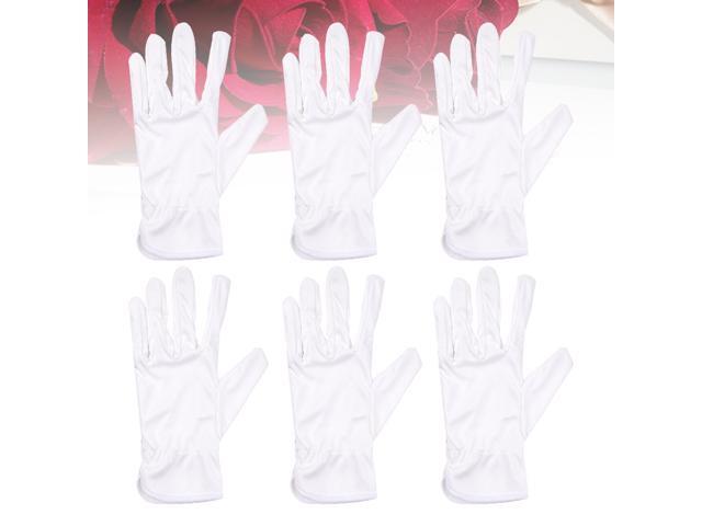 10 Pair Microfiber Gloves Dust-free Gloves Cosmetic Gloves Etiquette Gloves Jewelry Wipe Hand Protector (Size M)