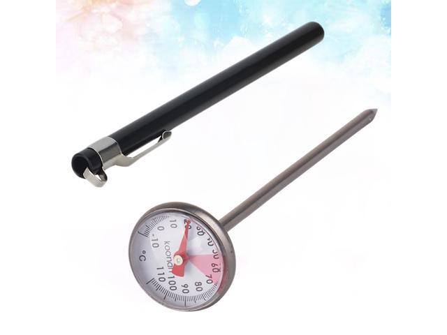 Milk Powder Thermometer Portable Feeding Bottle Thermometer Durable Water Thermometer Temperature Measuring Tool for Baby (Black)