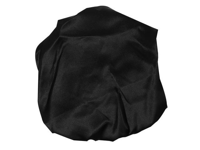 Silk Maternal Cap Elastic Comfortable Nightcap Elastic Sleeping Hat Mobcap Hair Protection for Women (Black)