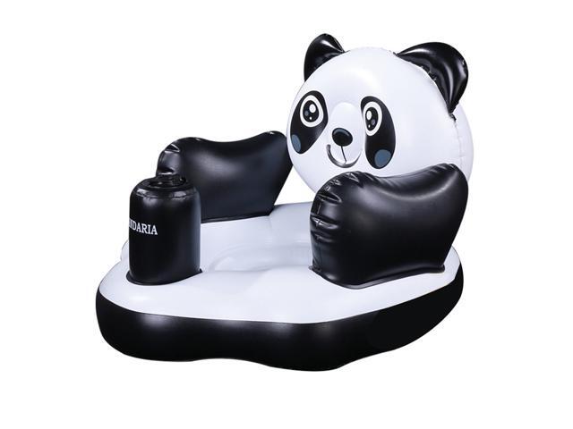 1Pc Inflatable Sofa Cartoon Panda Shape Bath Stool Lovely Dining Chair Portable Inflatable Seat (Assorted Color)