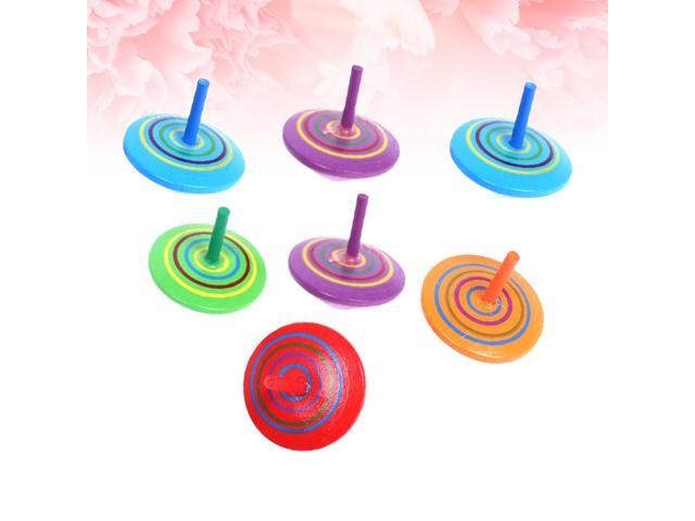 25Pcs Wooden Small Funny Peg-top Toy Decompression Toy Kids Educational Toy (Random Color)