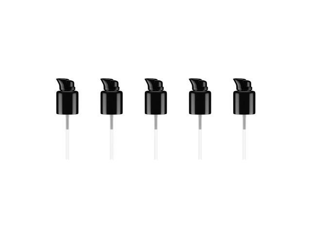 5Pcs Lotion Pump Heads Moisturizing Cream Pump Heads Emulsion Replacement Press Pumps Bottle Caps Black (20 Calibre/45mm)