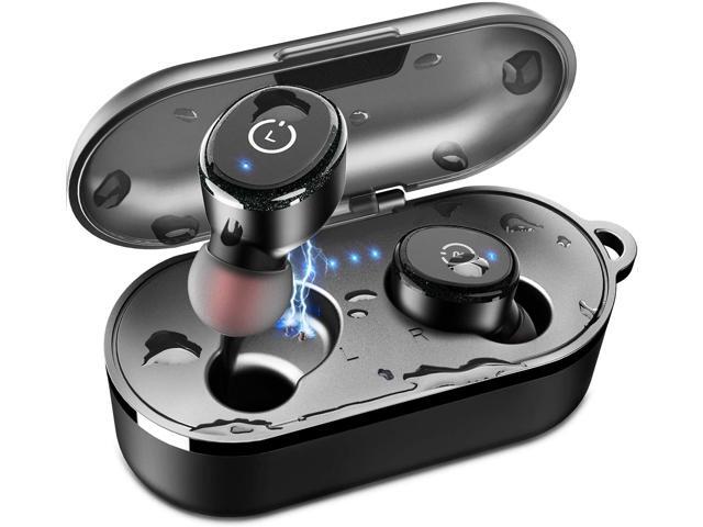 TOZO T10 Bluetooth 50 Wireless Earbuds with Wireless Charging Case IPX8 Waterproof TWS Stereo Headphones in Ear Built in Mic Headset Premium Sound