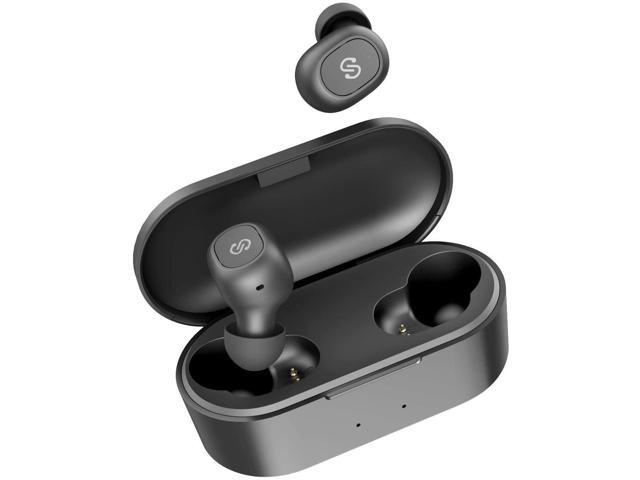 SoundPEATS True Wireless Earbuds 50 Bluetooth Headphones in-Ear Stereo Wireless Earphones with Microphone Binaural Calls One-Step Pairing Total