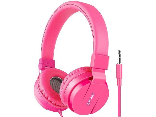 Kids Headphones Gorsun Lightweight Stereo Wired Children's Headsets for Kids Adults Adjustable Headband Toddler Headset for Smartphones Computer