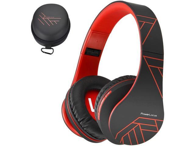 PowerLocus Bluetooth Over-Ear Headphones Wireless Stereo Foldable Headphones Wireless and Wired Headsets with Built-in Mic Micro SD/TF FM for