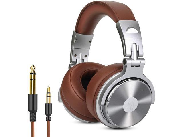 Over Ear Headphone Wired Premium Stereo Sound Headsets with 50mm Driver Foldable Comfortable Headphones with Protein Earmuffs and Shareport for
