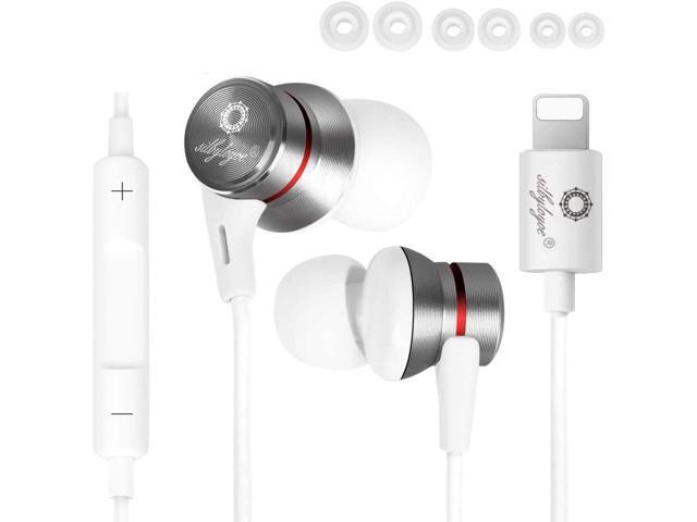 iPhone Headphones for iPhone Earbuds for iPhone in-Ear Lightning Headphones silbyloyoe MFi Certified Lightning Earbuds with Mic Controller