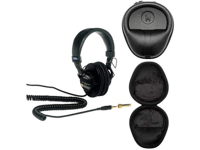 Sony MDR7506 Professional Large Diaphragm Headphone with Knox Gear Hard Shell Headphone Case Bundle (2 Items)