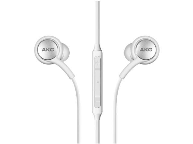 2019 Stereo Headphones for Samsung Galaxy S10 S10e S10 Plus - Designed by AKG - with Microphone (White)