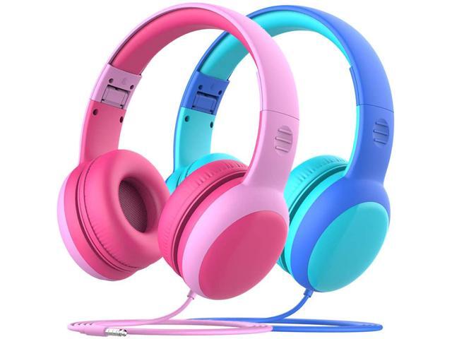 gorsun Kids Headphones with Limited Volume Children's Headphone Over Ear Toddler Headphones for Boys and Girls Wired Headset Earphones-2 Pack