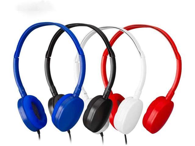 Kids Headphones Classroom Headphones- YMJ(B-4Mixed) 4 Packs Mixed Colors(Each 1 Pack) Headphones for Kids Classroom Airplane Hospiital