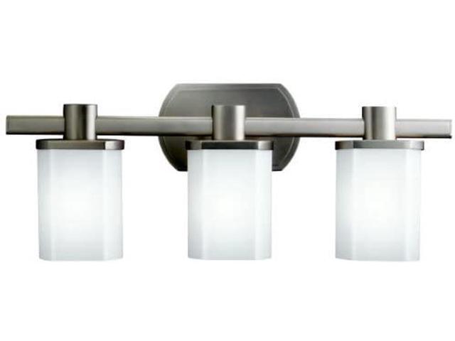 Kichler 5053NI Lege Reversible Glass Wall Vanity Lighting 3 Light 300 Total Watts Brushed Nickel