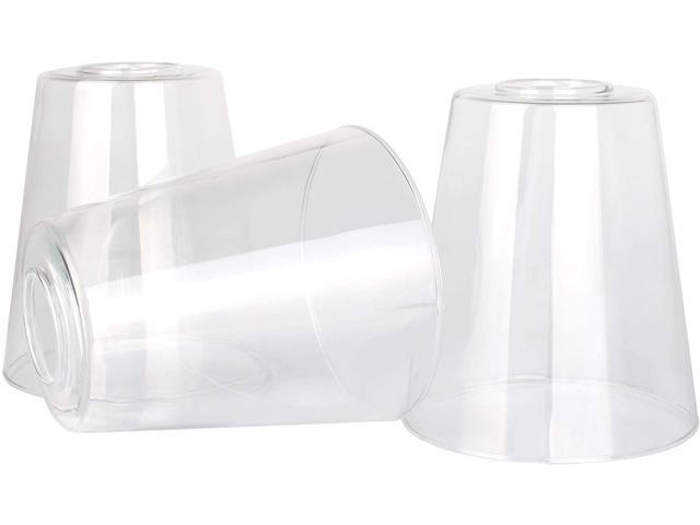 Kira Home Asher 6' Glass Shades Clear Replacement Glass 175' Fitter Size 6' x 525' 3-Pack
