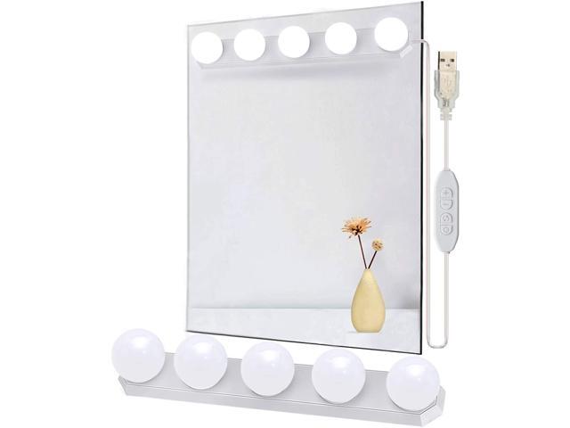 Makeup Mirror Light Portable Led Vanity Lights with 5 Dimmable Light Bulbs3 Colors Lighting Fixtures for Vanity Table Dressing Bathroom Wall