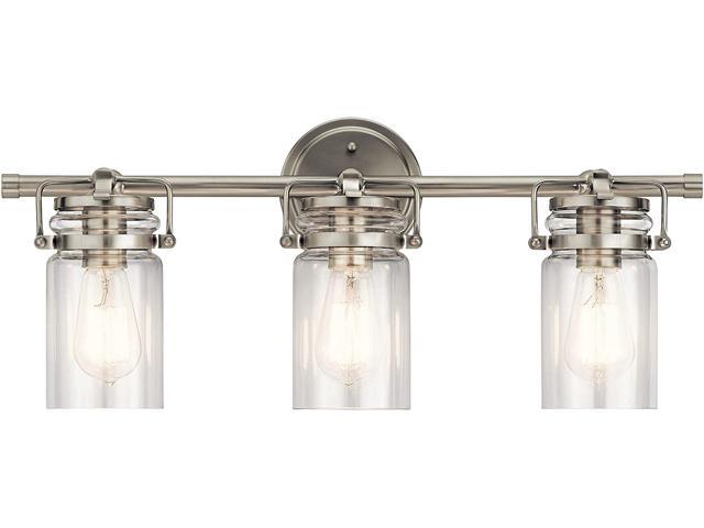 Kichler 45689NI Brinley Vanity 3-Light 225 Total Watts Brushed Nickel