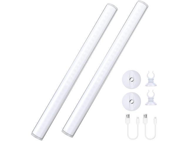 LED Mirror Light Wireless Portable Rechargeable Bathroom Makeup Light 3 Brightness Touch Control Bathroom Lights 2 Packs