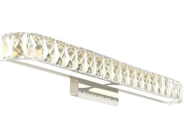 LED Modern Dimmable Bathroom Vanity Lights Fixtures Over Mirror 248 Inch 18W Stainless Crystal Dimming Wall Lights