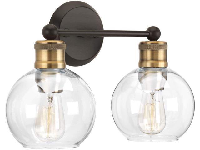 Hansford Collection Antique Bronze Two-Light Vintage Wall Light