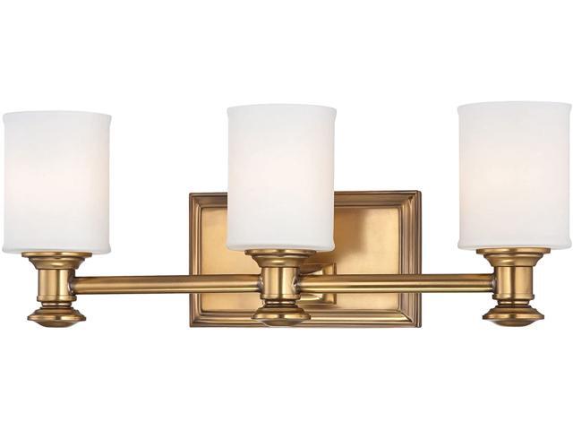 Minka Lavery Wall Light Fixtures Harbour Point 5173-249 Glass Reversible 300w (7'H x 19'W) Vanity Light in Brass