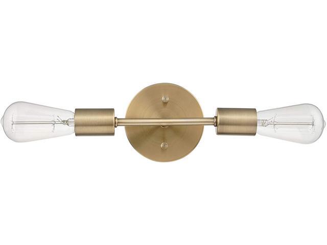 Globe Electric 51736 Alexandria 2-Light Reversable Vanity Light Matte Brass Gold