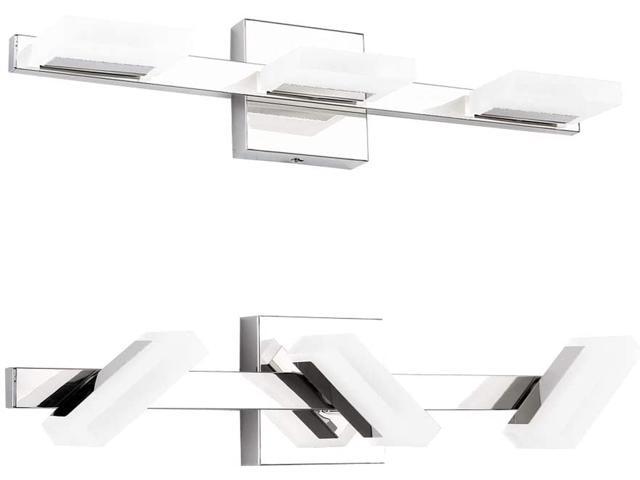 LED Vanity Light LETSUN 218inch Modern Bathroom Light Fixtures Over Mirror for Bathroom Vanity Lights in Chrome and Acrylic with 360° Rotation