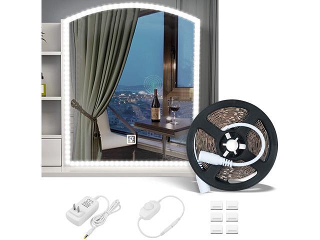 LED Vanity Mirror Lights Kit 131ft/4m 240 LED Strip Lights DIY Make-up Vanity Mirror Lights with Dimmer and Power Supply 6000k Daylight White