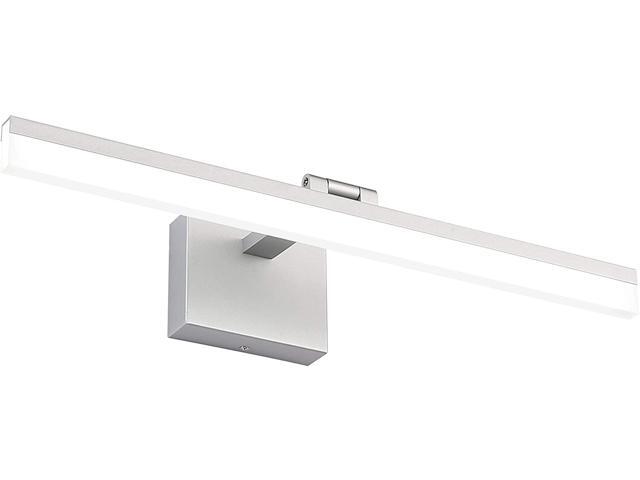 SOLFART Modern LED Rotatable Vanity Light Fixtures Silver Aluminum for Bathroom Wall Light 8778 5500K White Light