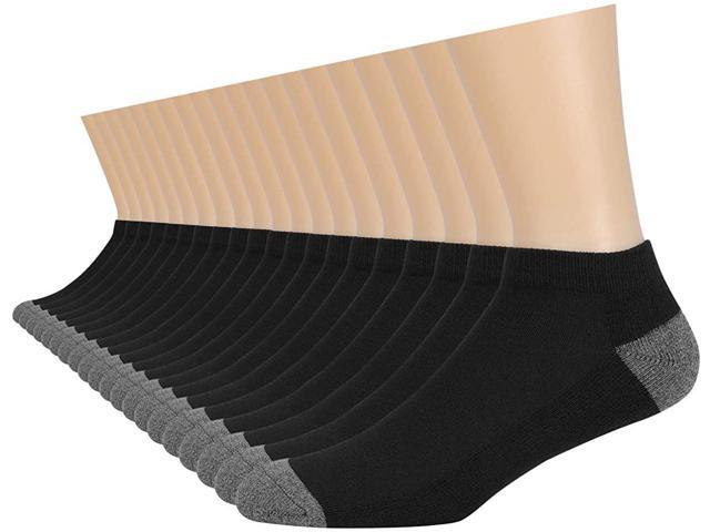 COOVAN 10 Pairs Mens Cushion Ankle Socks Men 10 Pack Low Cut Comfort Breathable Casual Socks