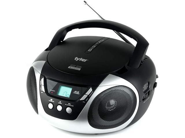 Tyler TAU101-SL Portable Sport Stereo CD Player - Single Disc Speakers AM/FM Radio Headphone Jack Playback Function and Aux for iPod Walkman