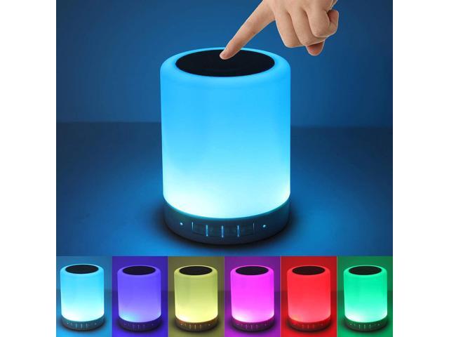 Night Light Bluetooth Speaker Portable Wireless Bluetooth Speakers Touch Control Bedside Table Light Outdoor Speakers Bluetooth Best Gifts for