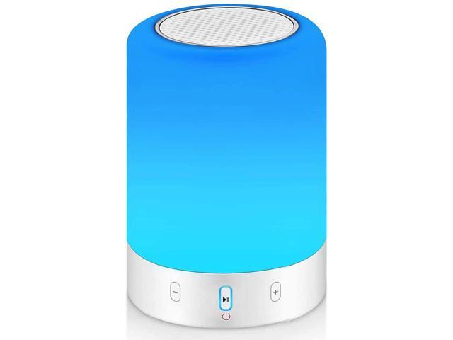 Night Light Bluetooth Speaker Portable Wireless Bluetooth Speaker 6 Color LED Themes Bedside Table Light/Smart Touch Control Color Changing