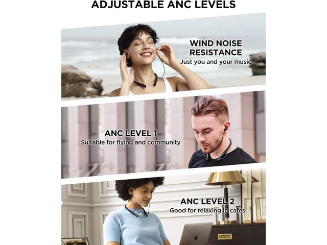 1MORE Wireless Earbuds Active Noise Cancelling Bluetooth Headphones Dual Driver WNR 20H Playtime IPX5 Waterproof 4 Mics for Phone Call Work